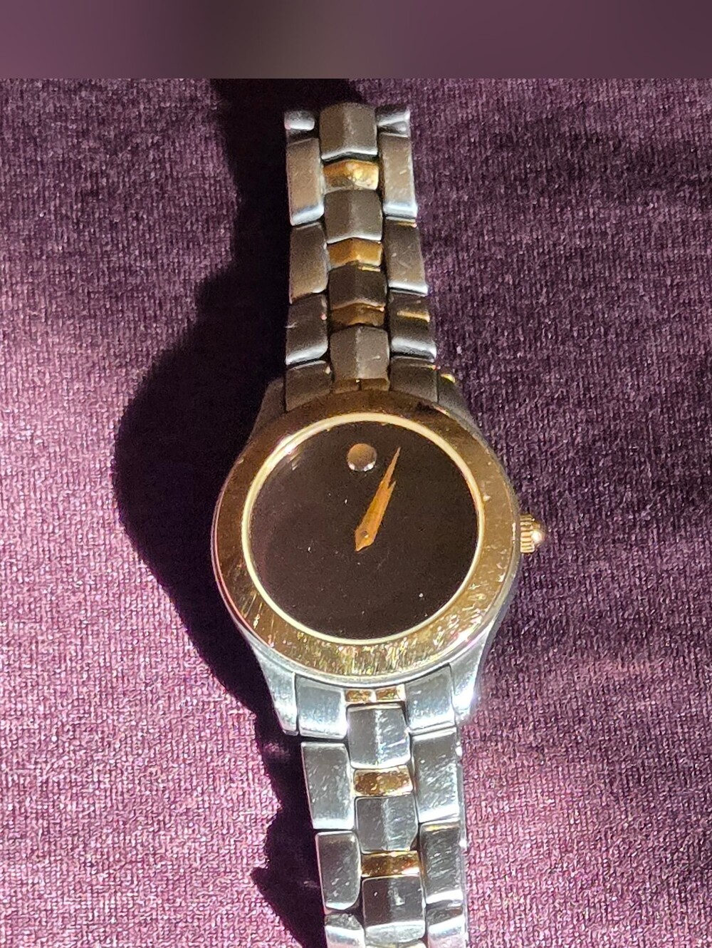 Movado Museum Two-tone Stainless Steel Goldplated Watch